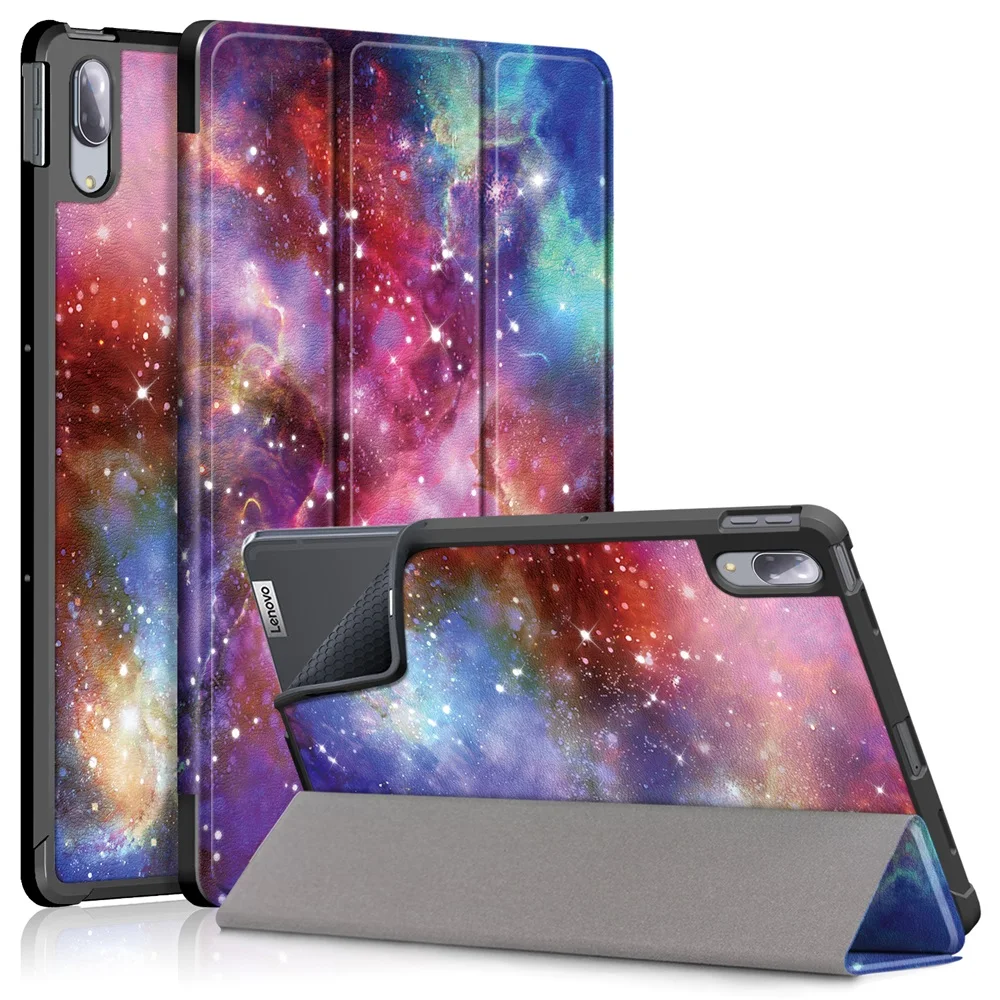 Case for Lenovo Tab P11 Pro TB-J706F Tablet Light Thin TPU Tri-Folding Stand Leather Tablet Cover for Tab P11 Pro TB-J716F