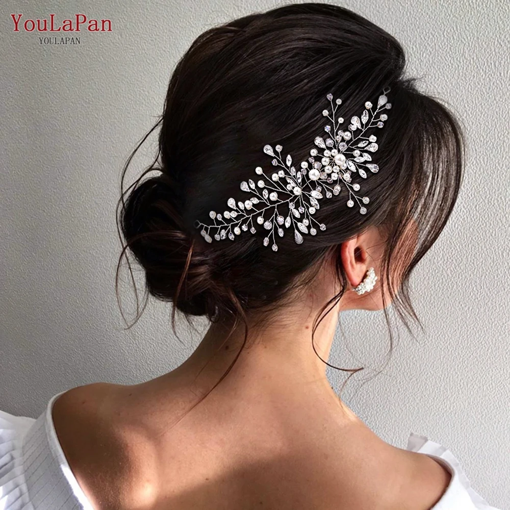 

TOPQUEEN Wedding Headband Pearl Crystal Bridal Hair Accessories Woman Headpiece Bride Hair Jewelry Girl Headdress for Party HP84