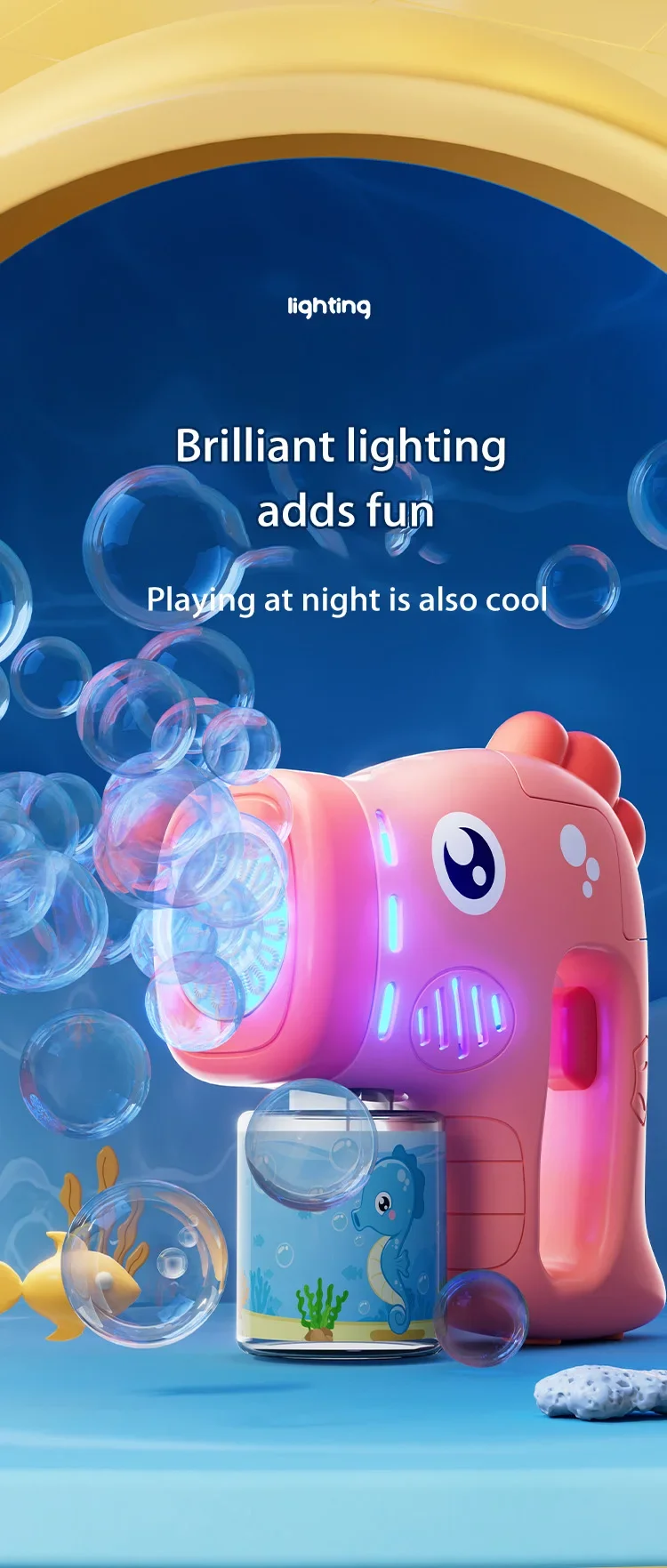 Haima voll automatische Blasen maschine Kinder Eltern-Kind Handheld Spielzeug Rasen Outdoor-Spiel keine Batterie Blase Wasser – Detail 8