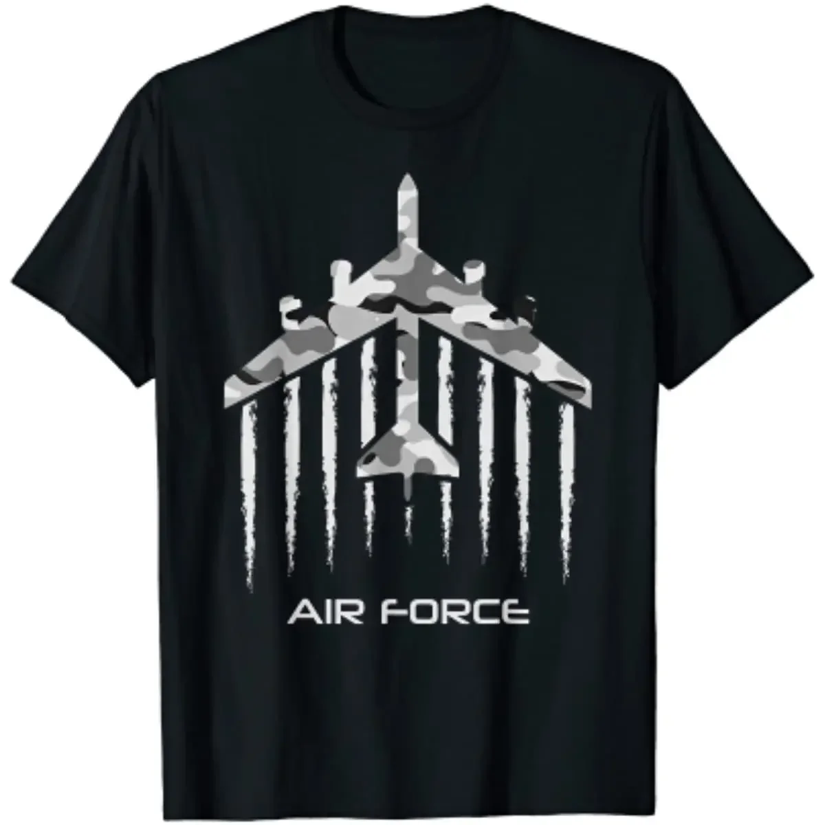 

Air Force B-52 Bomber Jet American Flag Veteran Camouflage Men T-Shirt Short Sleeve Casual Cotton O-Neck Summer T Shirt