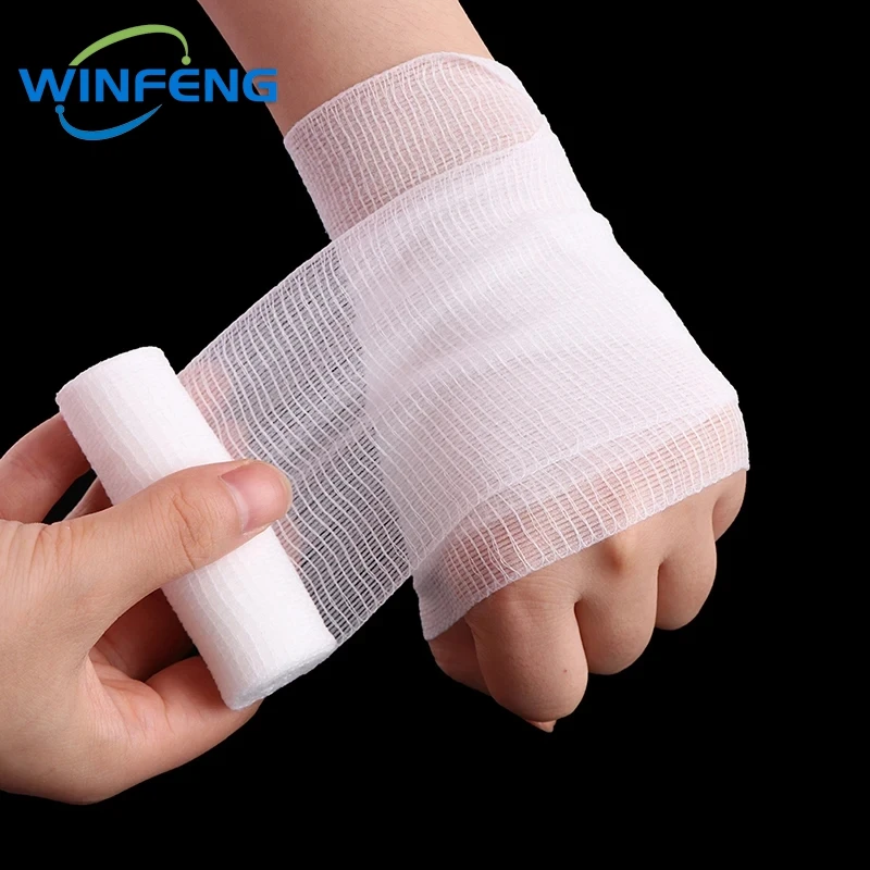 5Pcs Emergency PBT Elastic Bandages Medical Gauze First Aid Kit for Home Care Wound Dressing Nursing Survival Supplies