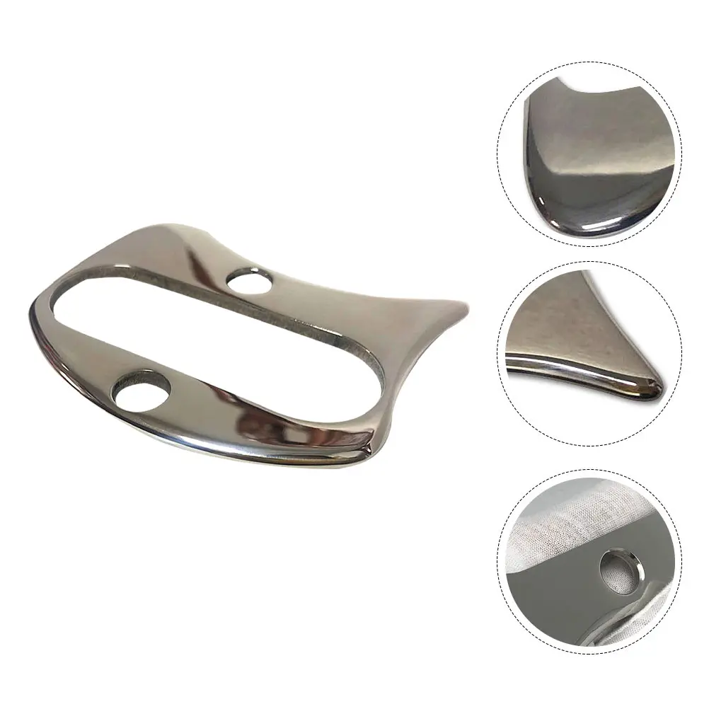 

Stainless Steel Guasha Board Massage Tool Body Scrapper Silver Leg H Neck Shoulder Massager Promotes Lymphatic