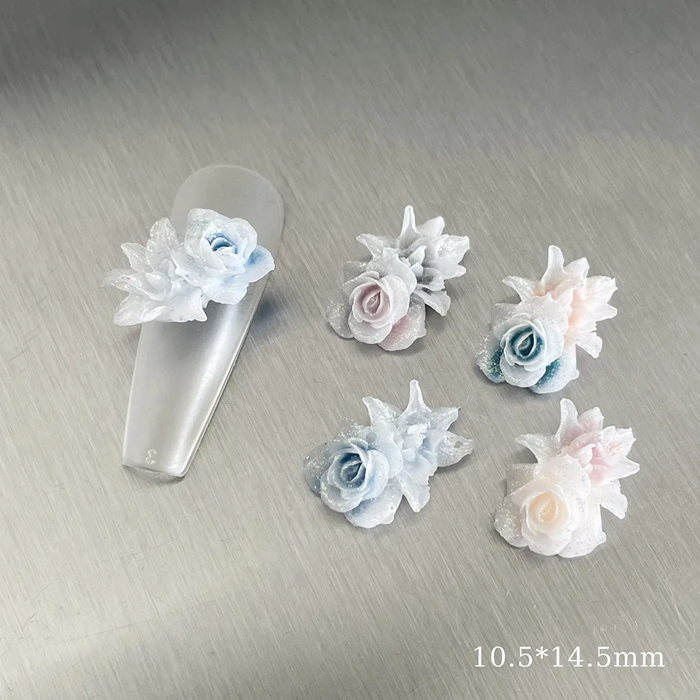 フェアリークリームの花の装飾,ネイルアート用,柔らかい樹脂の装飾,ユリ,ユリ,アクセサリー,常夜灯,接着剤,404