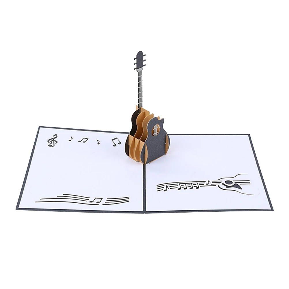 

3D Music Greeting Card Blessing Eco-Friendly Paper Craft Write Your Message Birthday Wedding Anniversary Gift For