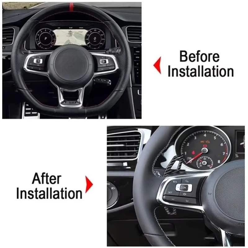 Auto Lenkrad Shift Paddle Shifter Für Volkswagen VW GOLF GTI R GTD GTE MK7 7 POLO GTI Scirocco Tiguan Rline PASSAT T-ROC – Detail 2