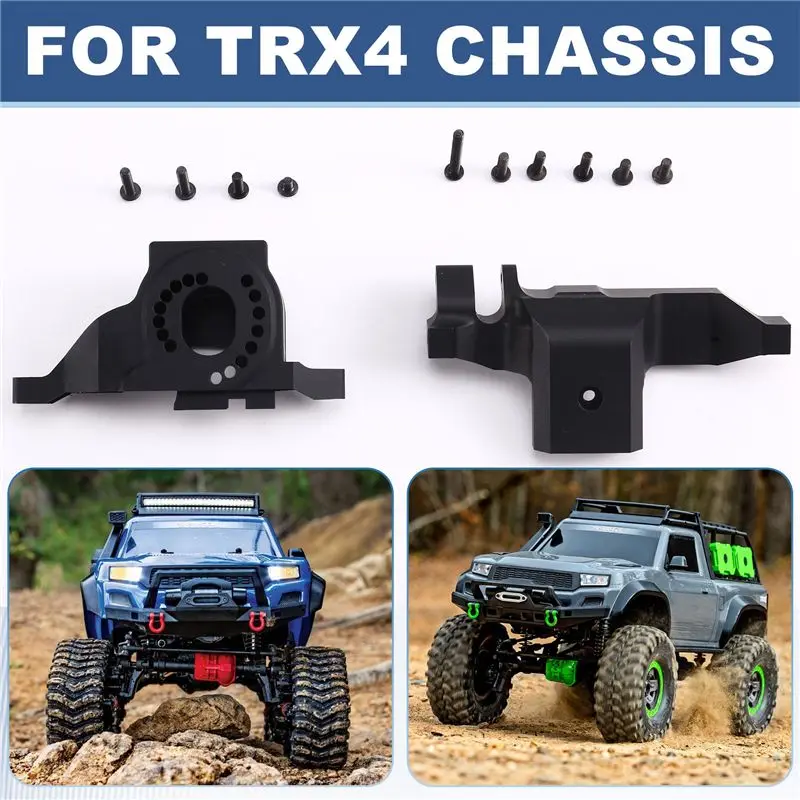 【NEW USER EXCLUSIVE】Aluminum Alloy For TRX4 Motor Mount Plate Upper Spur Gear Cover For 1/10 RC Crawler Car TRX-4 Defender TRX6
