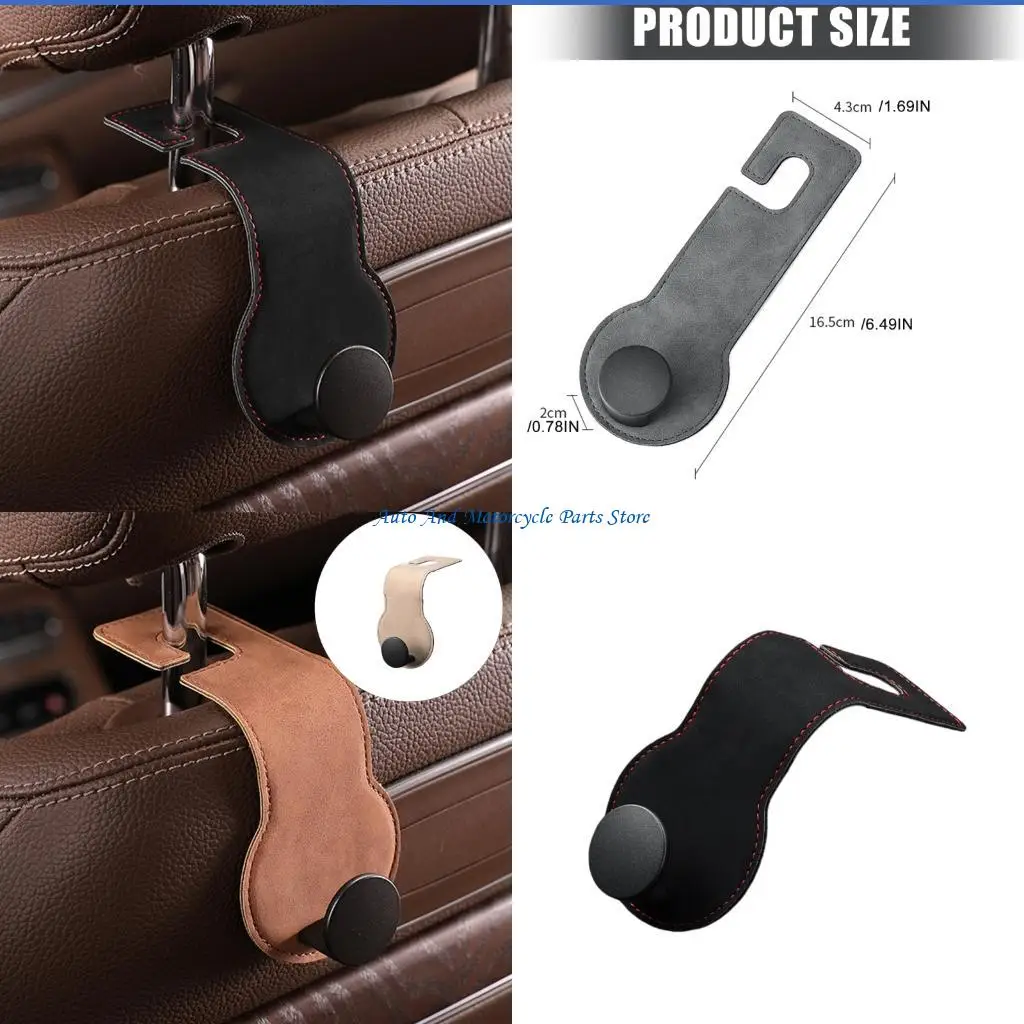 P9FD Luxury Down Car Headrest Hook Invisible Car Back Hook Space Saving Designs Car Hook for Stylish Interior