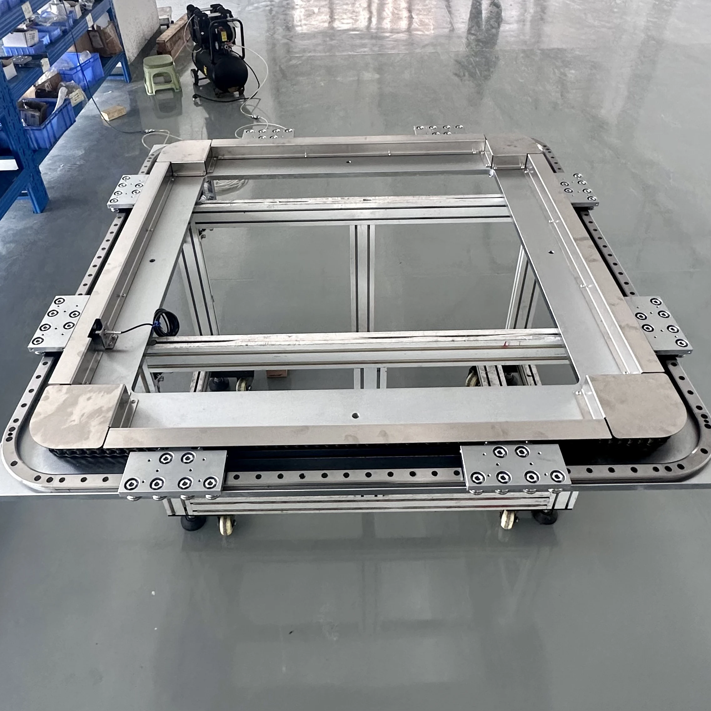 Continuous Assembly High Rigidity Rail System Conveyor Line for Smart Meter PCB Automated Assembly and Inline Quality Validation