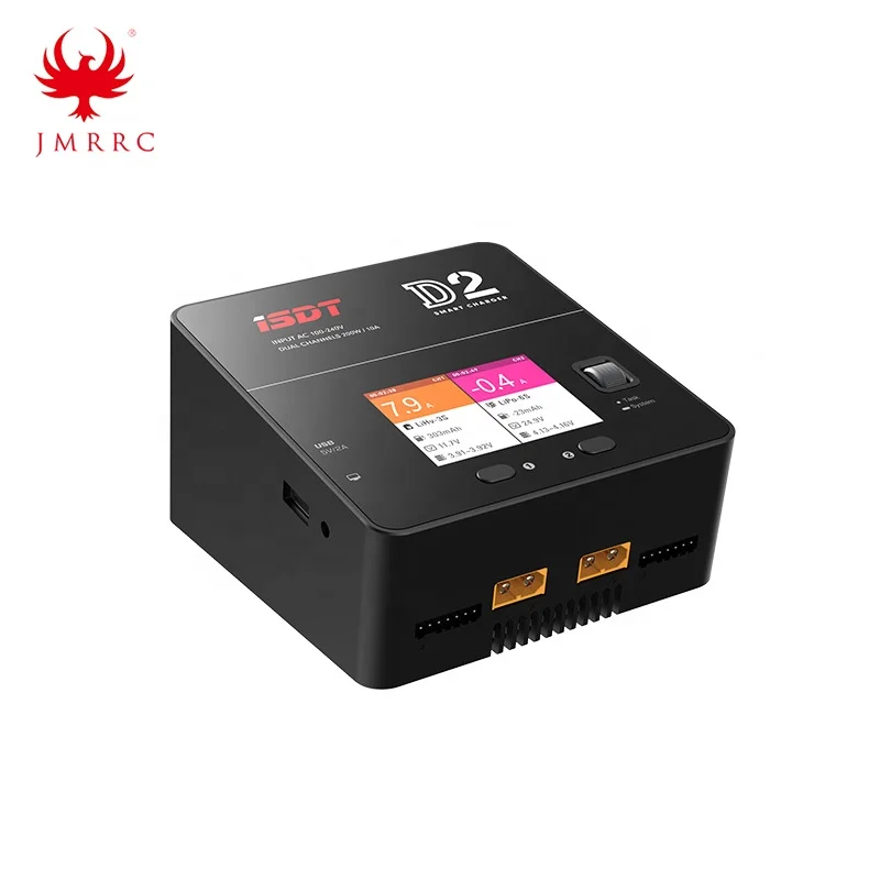 

D2 2000W 24A AC Dual Channel Output Smart Battery Balance Charger For RC Multirotor Aircraft Battery Intelligent Charging JMRRC