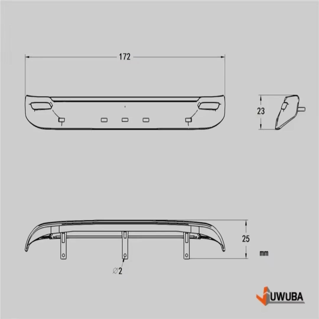 R620 R470 Sun Visor With LED Roof Visor Lamp 1 SET For 1/14 Tamiyaa RC Dump Truck Tractor 56323 SCANIAA JUWUBA Toy Model Parts