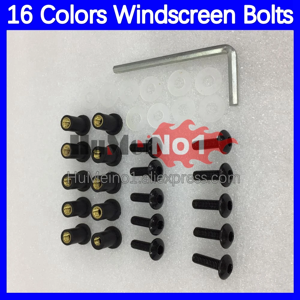 31pcs Motorcycle Windscreen Bolts For YAMAHA YZF R6 R 6 YZFR6 YZF-R6 17 18 19 20 21 2017 2018 2019 2020 Windshield Screws Nuts