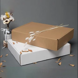 5Pcs Cardboard Airplane Boxes Brown White Kraft Paper Gift Box Clothing Packaging Corrugated Carton Box Wedding Decor Gift Box
