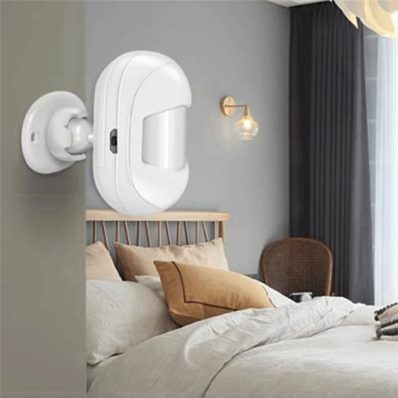 ABKI-Menselijk lichaamsdetector Slimme PIR-gevoeligheid en tijd instelbare ingebouwde batterijdetector