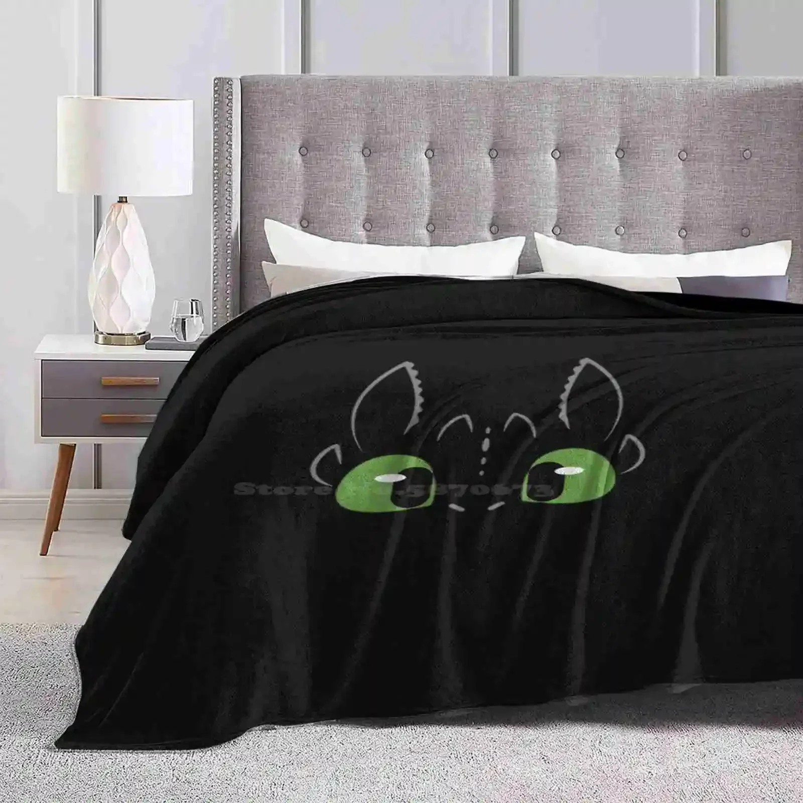 Cute Fury Latest Super Soft Warm Light Thin Blanket Night Fury Cute Fury Httyd Httyd Httyd Dark Film Movie Driving Drive Riding