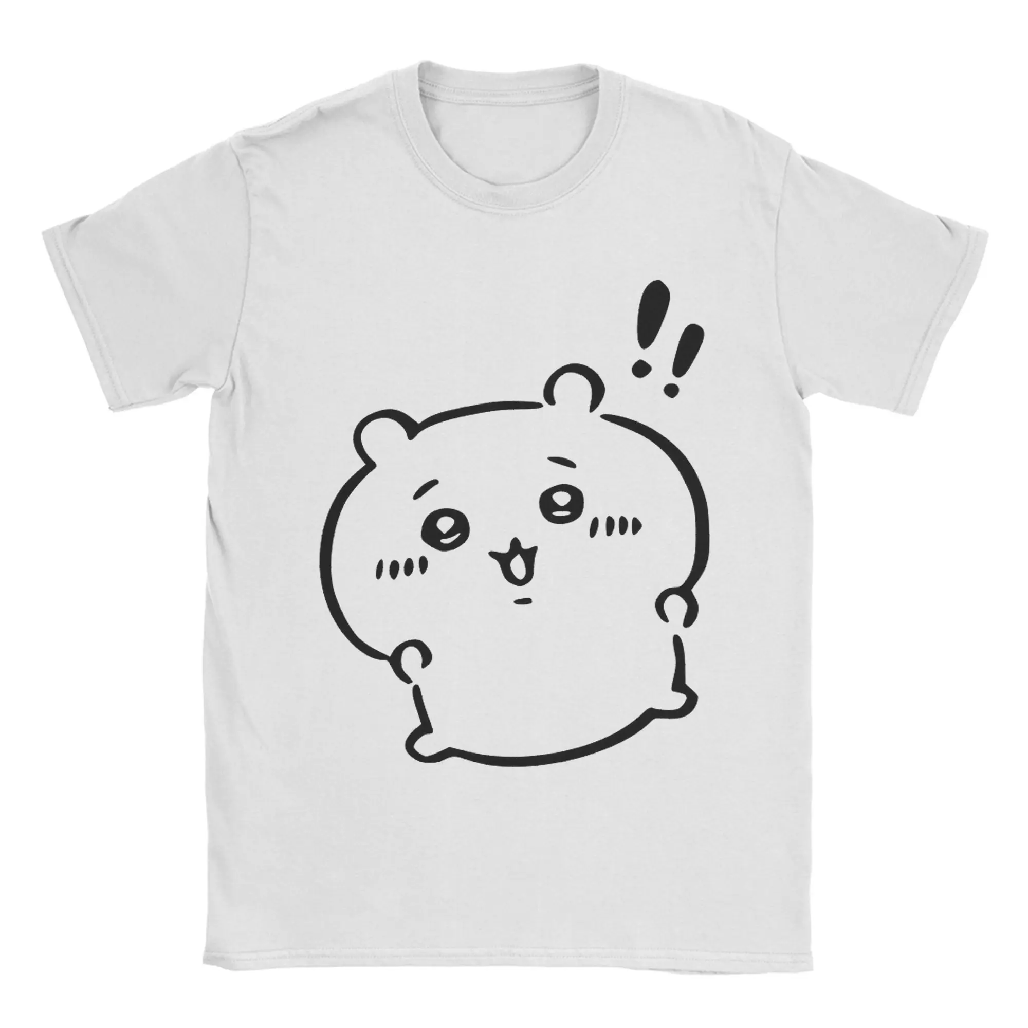 

Дизайнерская футболка в стиле Chiikawa, мужская одежда из 100% хлопка, одежда в стиле хип-хоп, с круглым вырезом и коротким рукавом