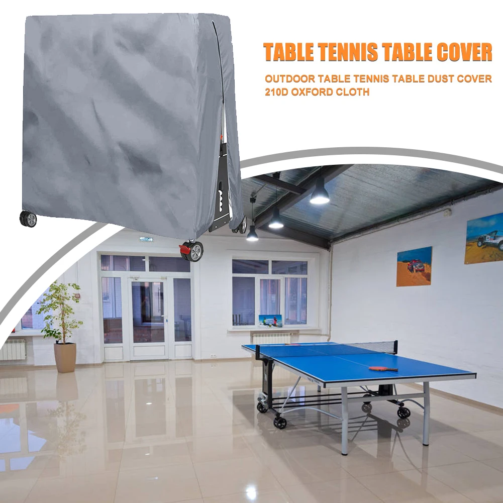 Ping Pong Table Storage Cover Waterproof Folding Table Tennis Table Cover Dustproof Zipper Heavy Duty for All Weather Protection