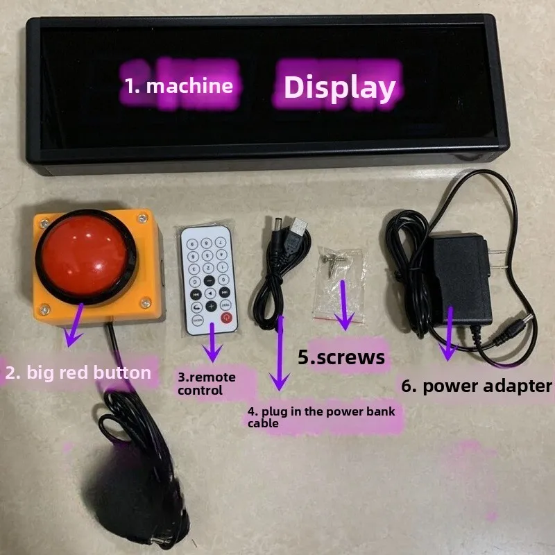 Suitable for match timers, LED digital display dedicated with charging