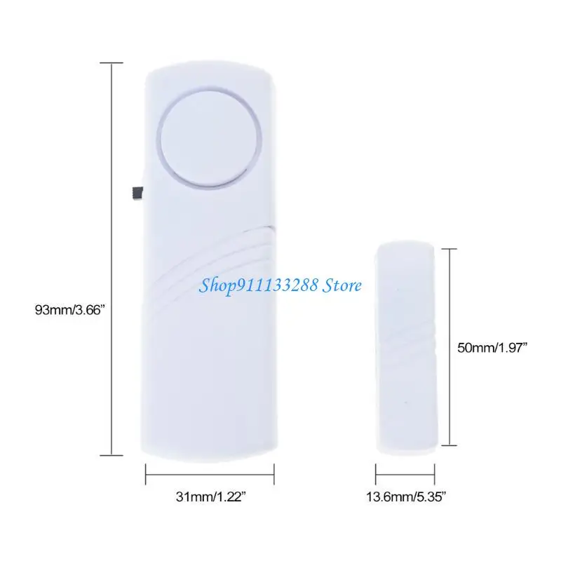 G88D ไร้สายประตูหน้าต่างนาฬิกาปลุกแม่เหล็กกันขโมยเซนเซอร์ไม่มีแบตเตอรี่ 90dB