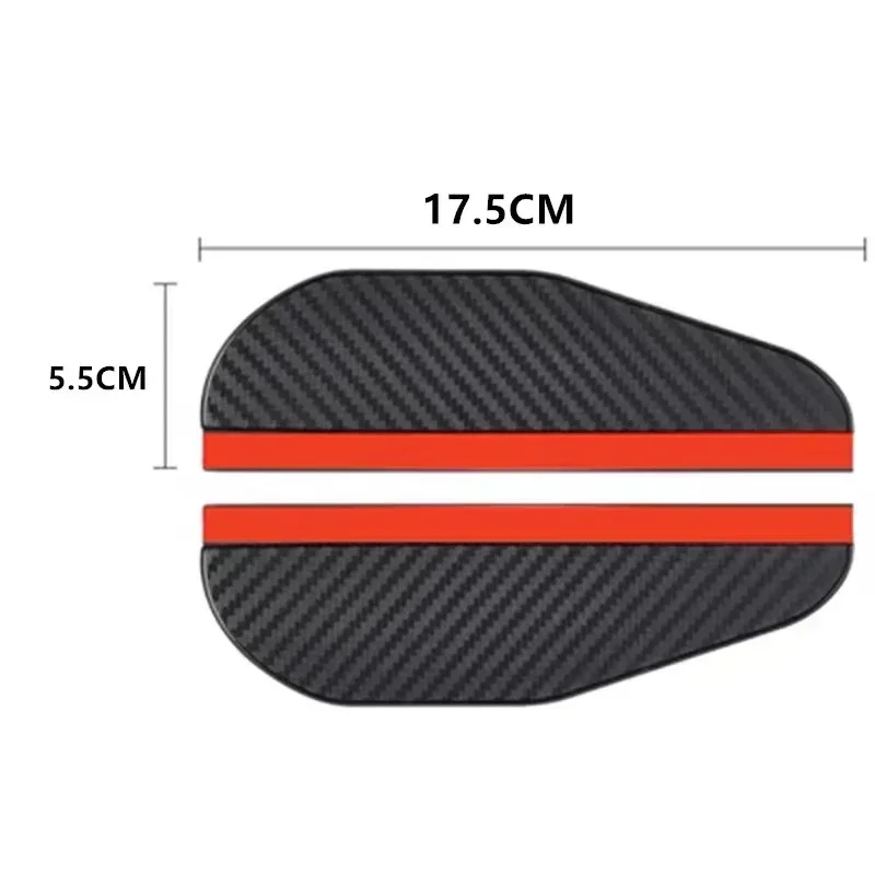 For Mitsubishis XPANDER Car Styling Accessories 2Pcs Carbon Fiber Car Rearview Mirror Eyebrow Rain Cover