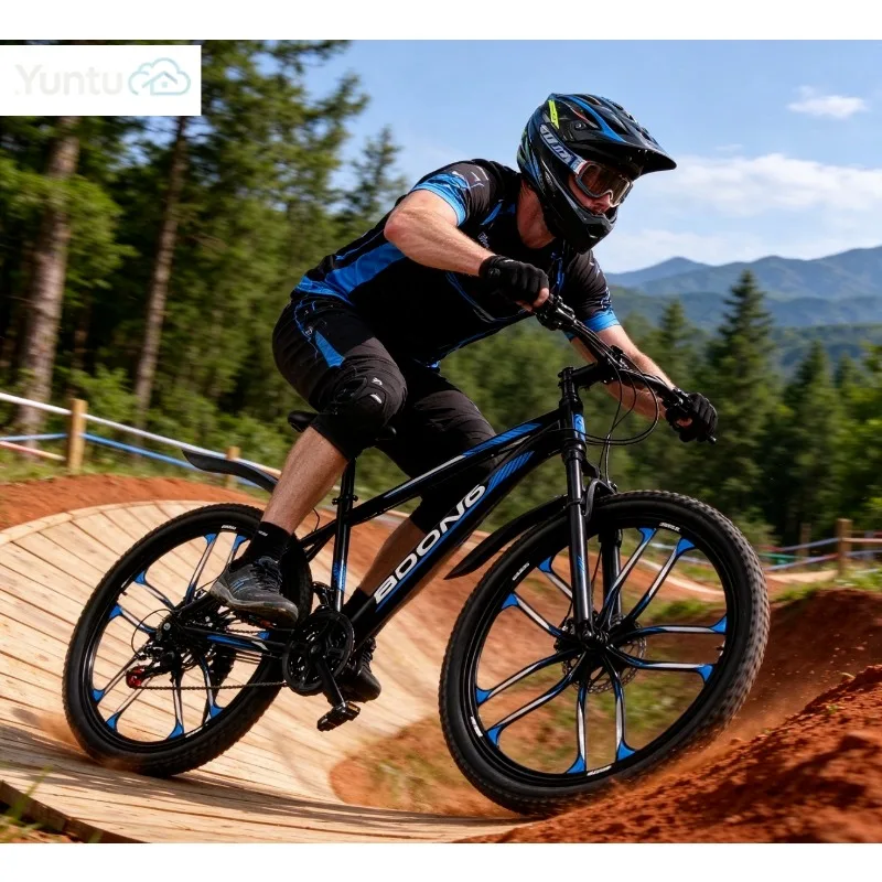 24/26 Inch 27-Speed Mountain Bike, Integrated Wheel Disc Brake, Off-Road Bicycle for Adults & Students Daily Commute