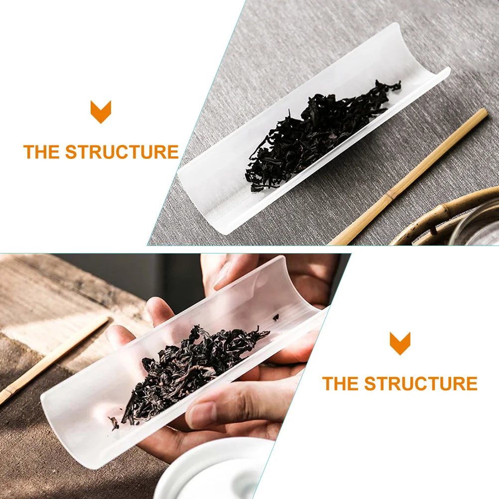 

Wooden Teaspoon Elegant Scoop Glass Leaves Holder Portable Ceremony Accessories Japanese Style Home Teaware Chinese