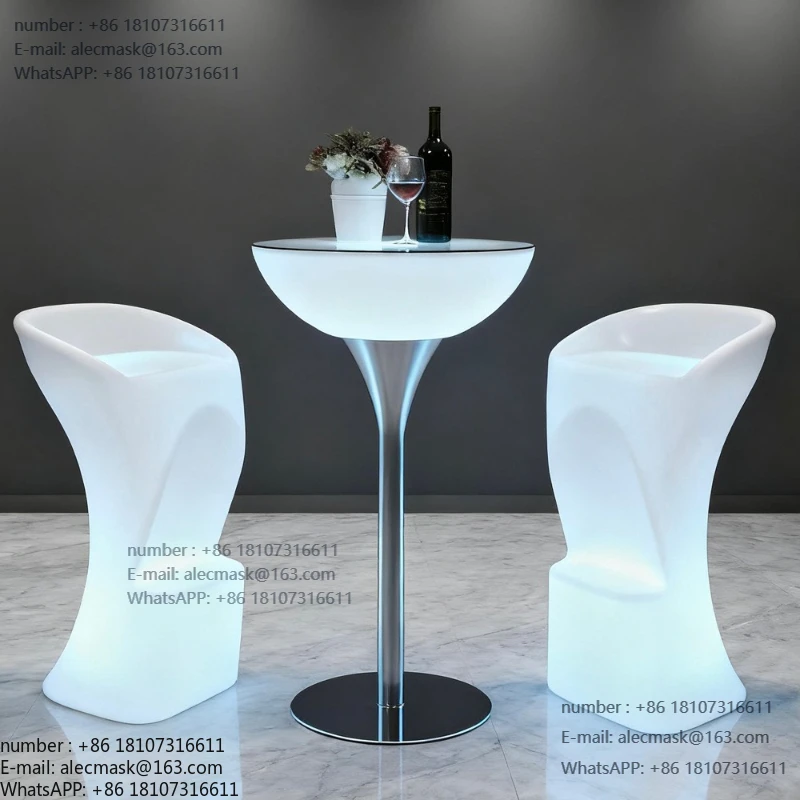

LED luminous bar chair high stool table bar nightclub cocktail table luminous furniture outdoor chair
