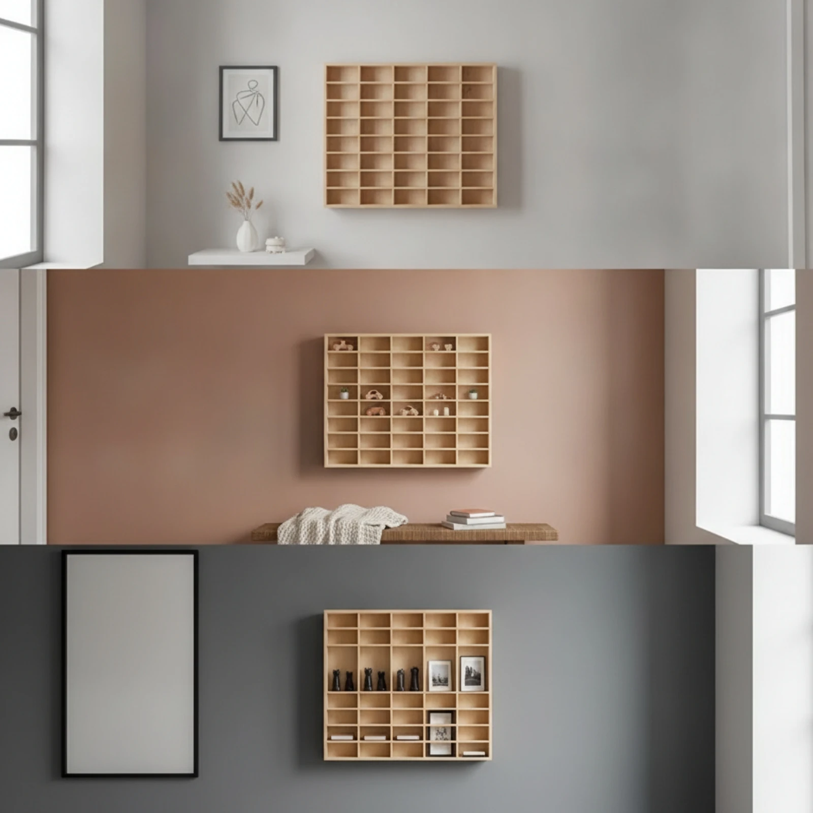 Étagère de présentation en bois ouverte, gain de place, pour voitures miniatures, robuste et fine, pour collectionneurs, salle de loisirs, salle de jeux