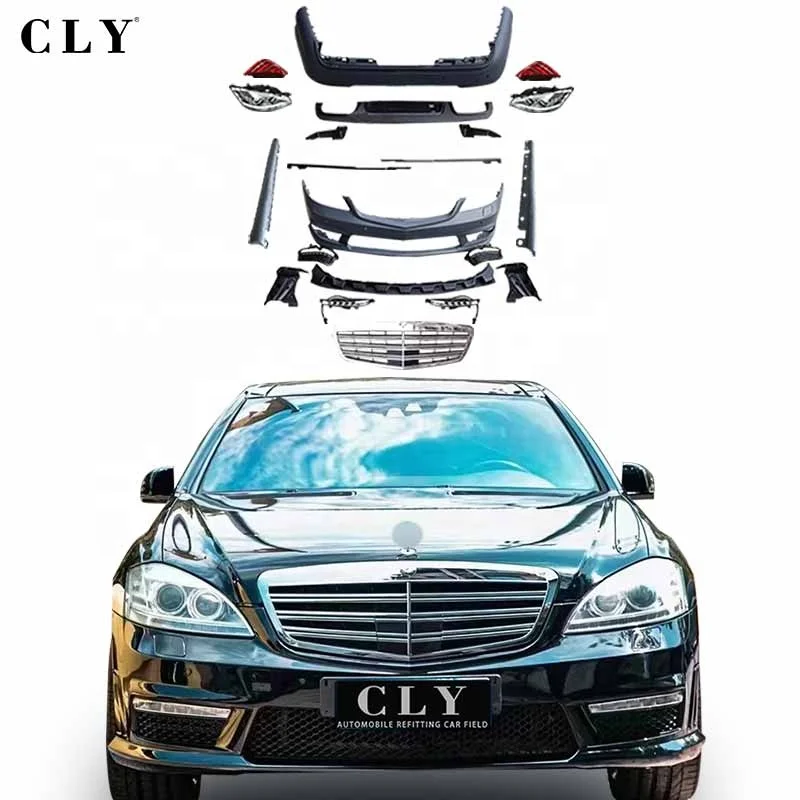 

CLY Car Bumpers For Benz S-Class W221 Upgrade S65 AMG Body kits Front Bumper Grilles Side Skirt Rear Car Bumpers Rear Diffusers