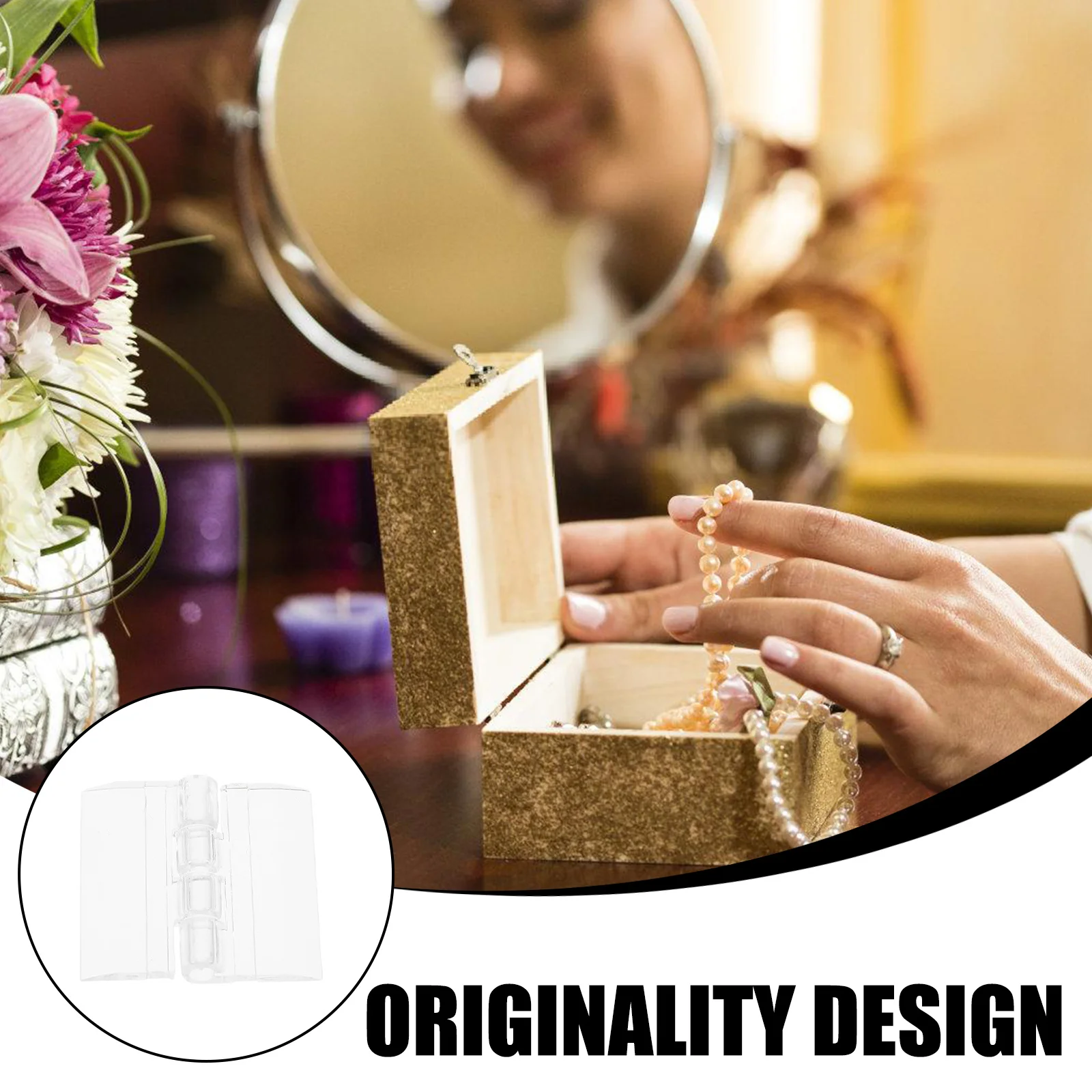 10 قطعة مفصلات أكريليك متينة مفصلات صغيرة شفافة للصناديق أغطية حوض السمك الحرف الزخرفية استخدام مفصل البيانو #6