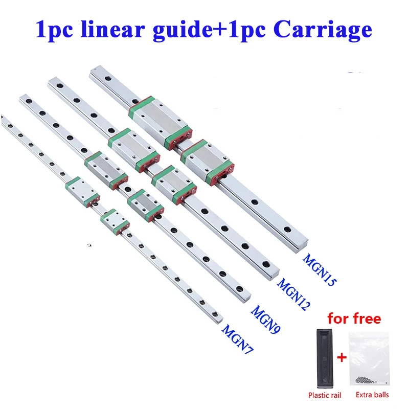 

1 linear guide+1 Carriage MGN7C MGN9C MGN12H MGN15C miniature linear rail slide MGN7H MGN12C MGN9H MGN15H 3D Printer Part