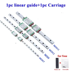 1 linear guide+1 Carriage MGN7C MGN9C MGN12H MGN15C miniature linear rail slide MGN7H MGN12C MGN9H MGN15H 3D Printer Part