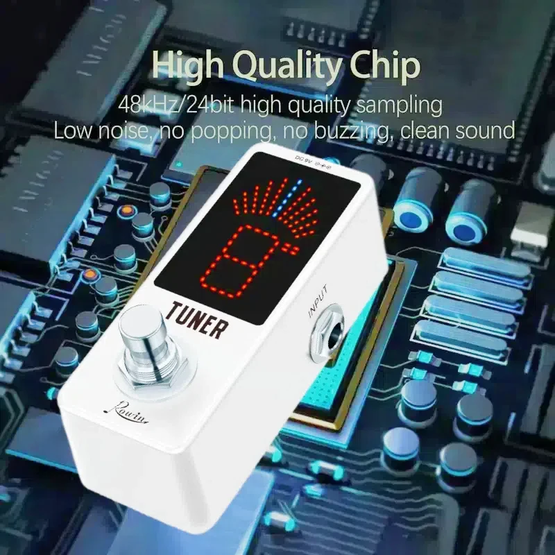Rowin Tuner Pedal Chromatic Guitar Tuning Pedal  High Precision with Pitch Indicator for Guitar  Bass True Bypass LT-910 image 2