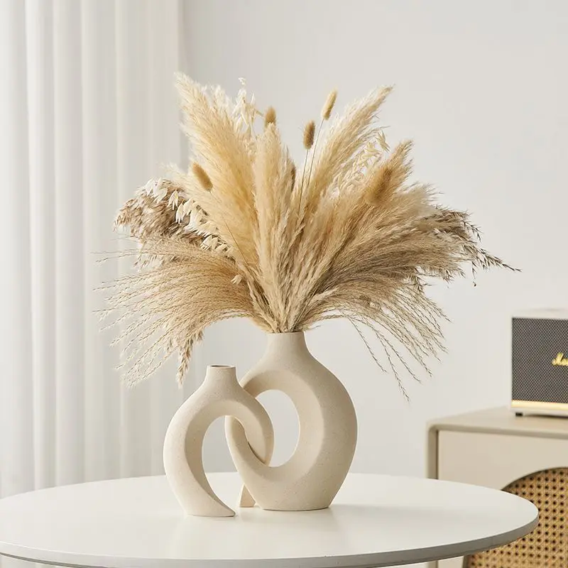 Natural Dried Pampas Grass Bouquet Flower Ideal for Boho Wedding Decor Modern Home Living Room Bedroom Bathroom Bohemian Decor