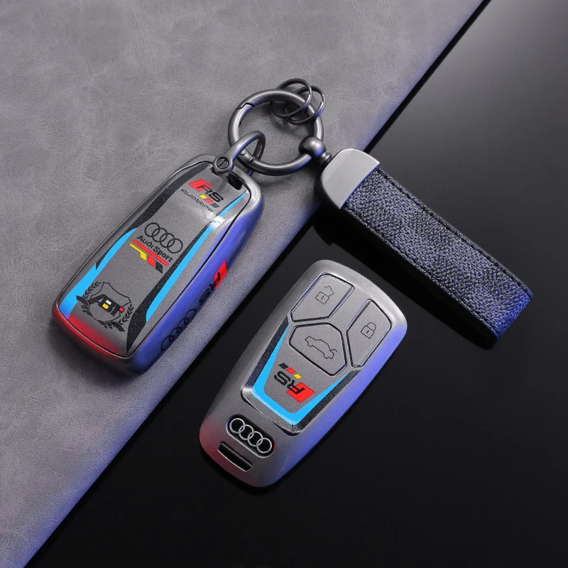 

Grey TPU Car Remote Key Cover Case Shell For Audi A4 B9 A5 A6L A6 S4 S5 S7 8W Q7 4M Q5 TT TTS RS Coupe Styling Accessories