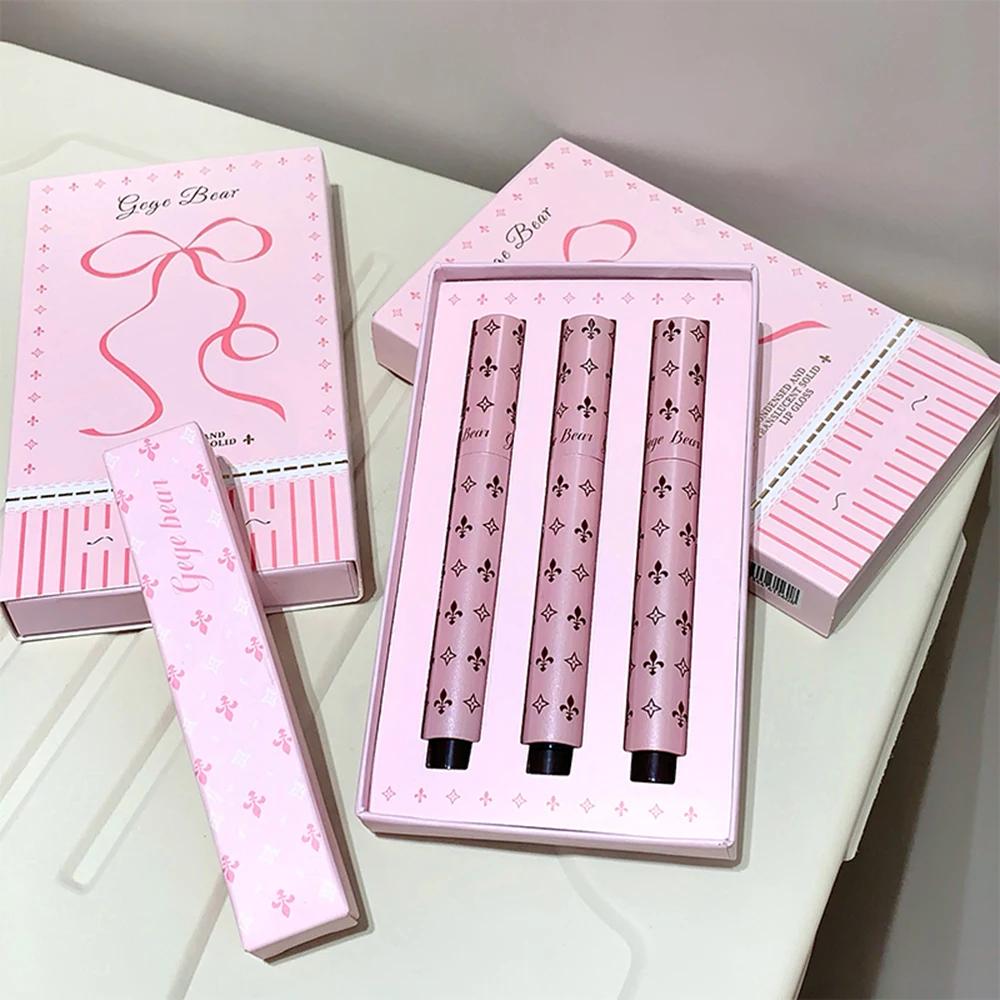 Gege Bear Solid Lip Gloss Moisturizing Water Light Mirror Colored Lip Balm Long-lasting Lipstick