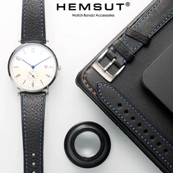 HEMSUT Italy Genuine Cowhider Watch Band For Men Vintage Soft Wrap Handmade Leather Wrist Straps Quick Release 22mm18mm20mm