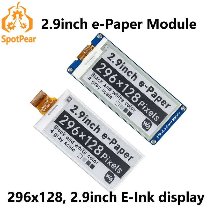 

2,9-дюймовый модуль дисплея E-Paper E-Ink 296x128 для Raspberry Pi/Jetson Nano
