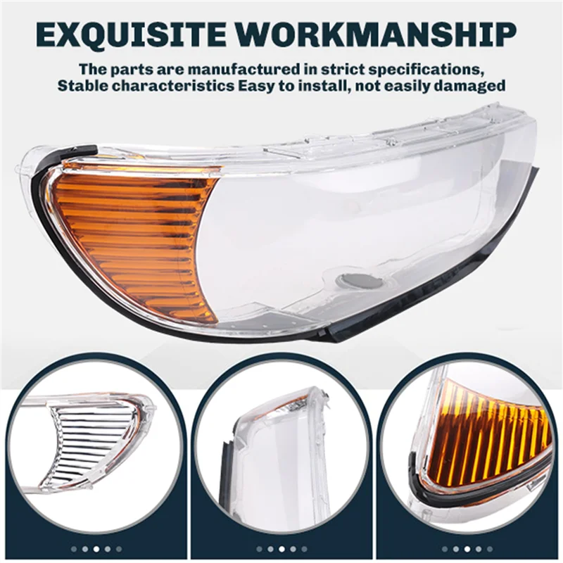 Leading-For BMW 5 SERIES E39 2000-2004 Car Headlight Shell Headlamp Cover Glass Lens Replacement Parts