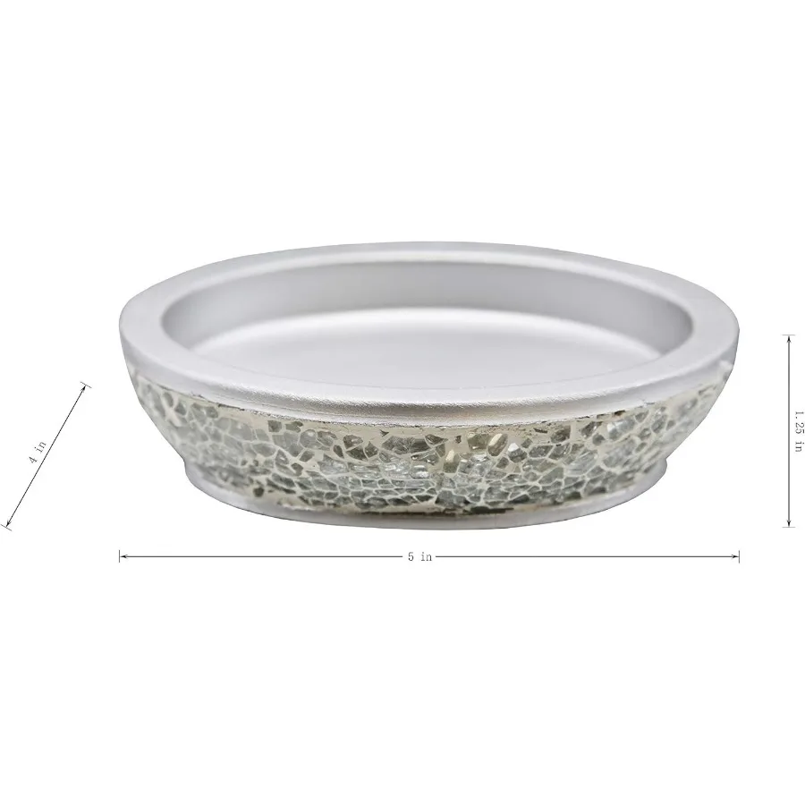 مجموعة إكسسوارات الحمام الحديثة الفاخرة لديكور المنزل المعاصر: مجموعة مكونة من 4 قطع مع موزع الصابون السائل ومضخة الغسول