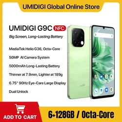 UMIDIGI-G9C 안드로이드 14 스마트폰 6.75 