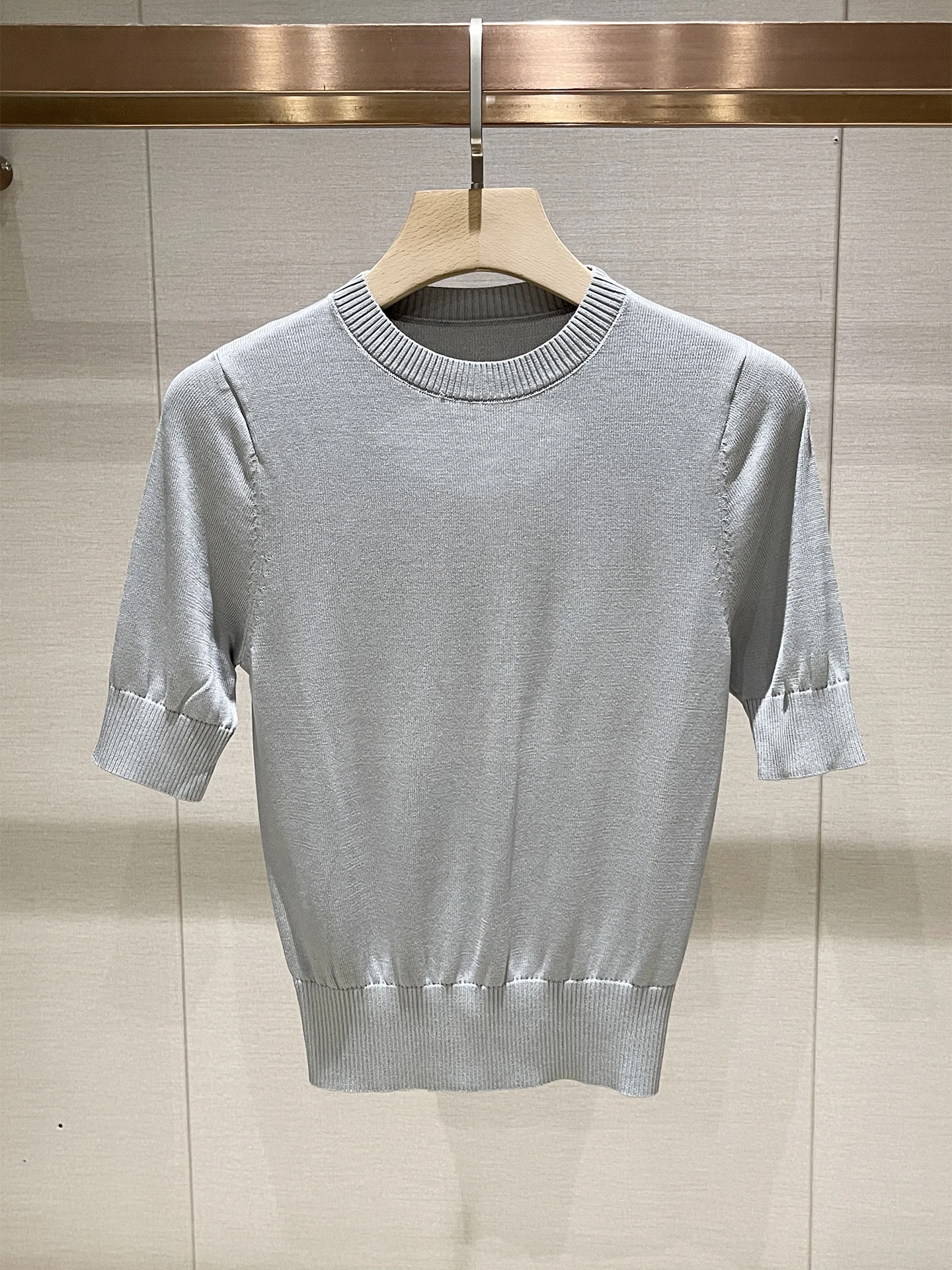 

Women's Casual round Ne ort Sve Knitted T-irt Slim Fit Base Layer ey Top Comfortable Breathable Winter New Arrival