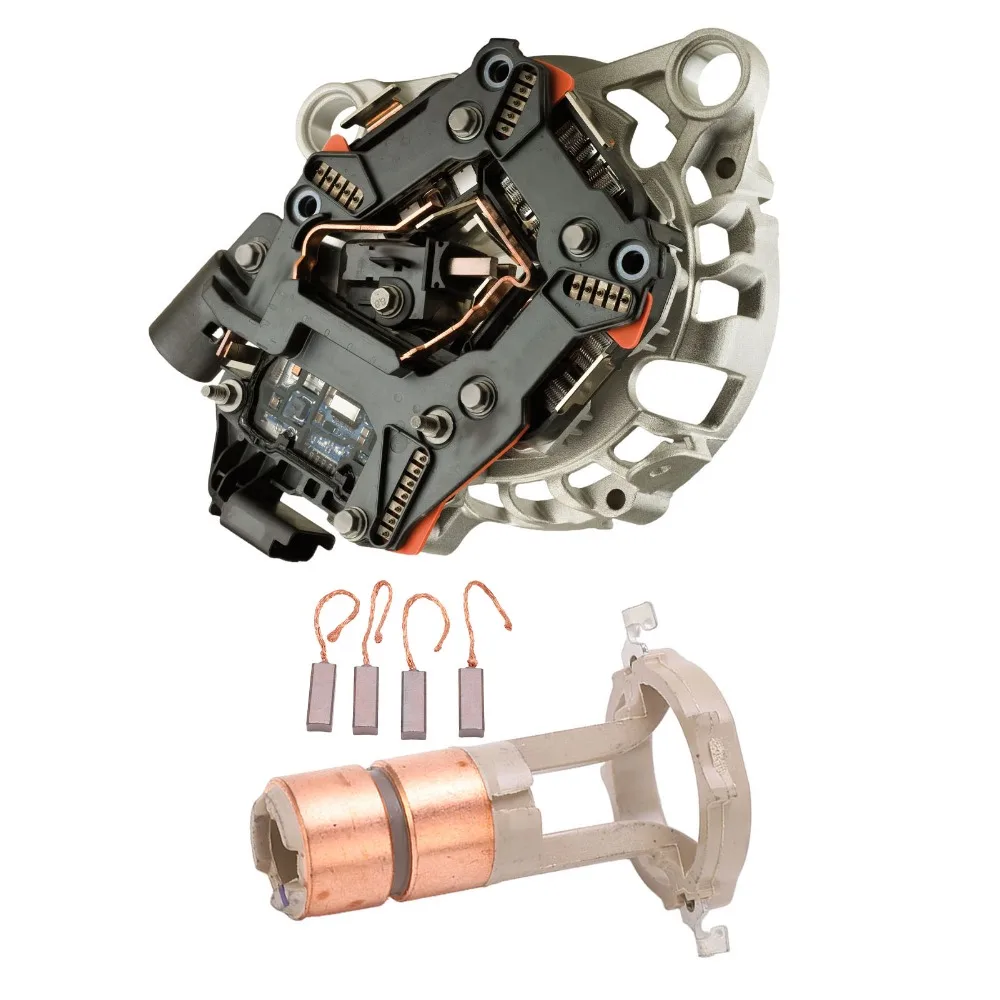 

Repair Kit Alternator Slip Ring Brushes Replacement Copper Generator Repair Kit Copper Slip Ring for Valeo Vehicle Electrical