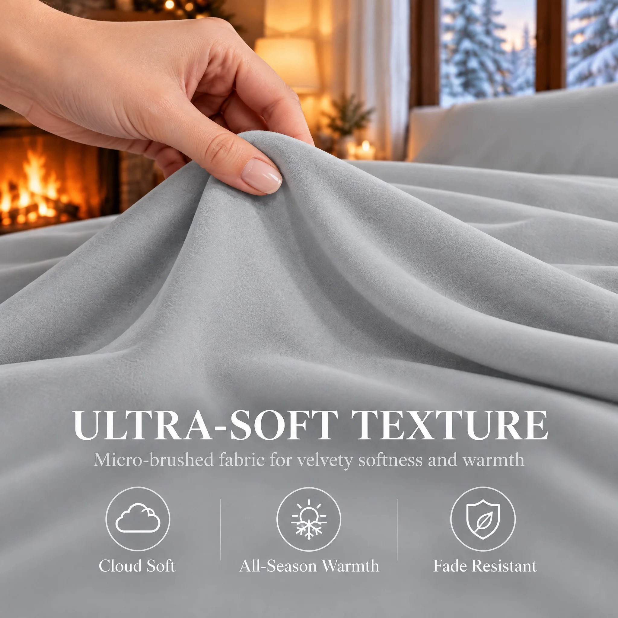 Christmas Themed Sheet Set, Winter Special Fitted Bedding, Moisture Wicking & Breathable, 15 Inch Deep Pocket, Multiple Sizes Available, 3/4pcs Pack, Holiday Bedroom Decor, Random Color