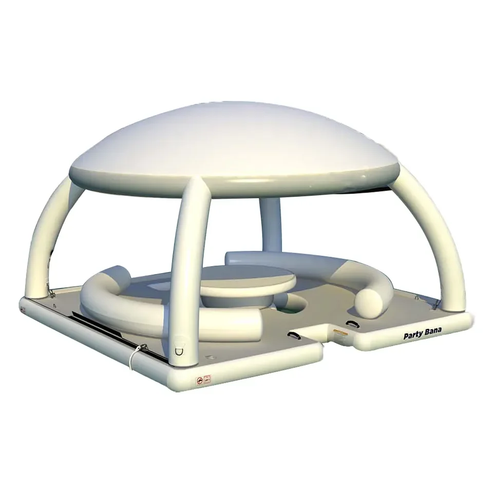 

High Quality Water Inflatable Floating Dock 340x340cm Water Inflatable Platform Tent With Awning Inflatable Tent