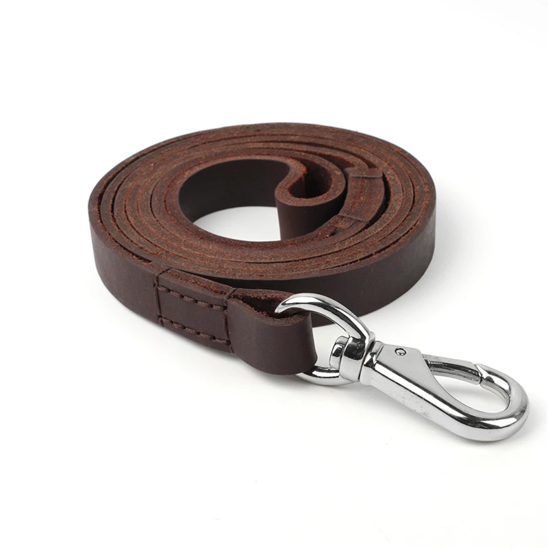 Durable Leather Dog Leash High quality dog leashes Outdoor Pet Leads Leashes for Medium Large Dogs