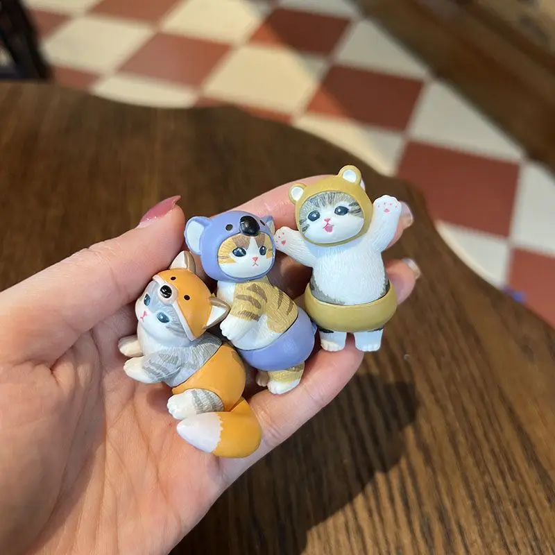 Mofusand Cat Blind Box Cute Panda Rabbit Cos Animal Action Figure Decorative Christmas Ornament Toy Gift view 5