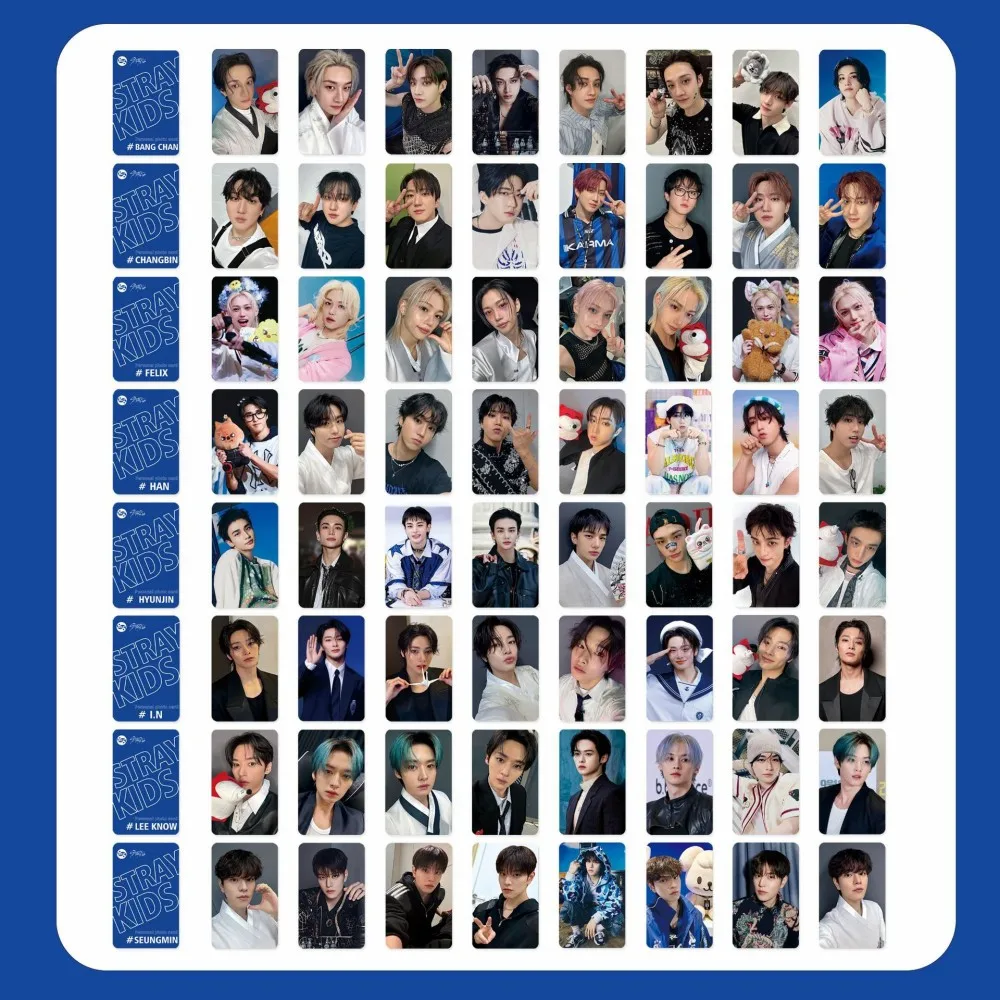 8 шт. SKZOO KPOP поп-музыкальная группа Bang Chan Lee Yong Bok Hwang Hyun Jin Stray Kids лазерная фото наклейка ЛОМО-карта праздничный подарок