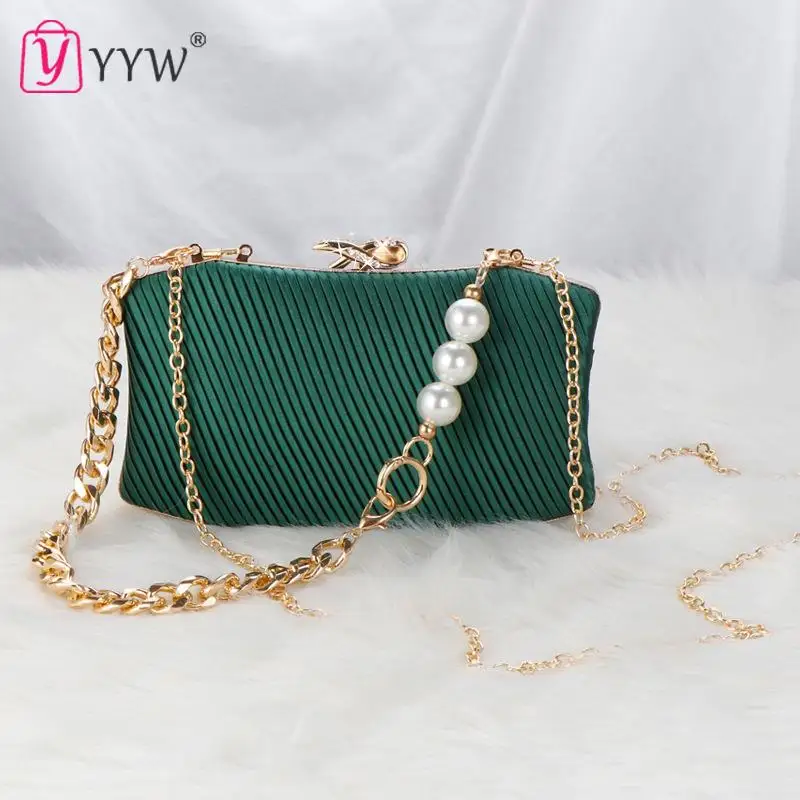 

Elegant Pearl Evening Bags Rhinestone Hard-Surface Box Bags Handle Female Wedding Bag Shoulder Pouch Banquet Party Luxury Purse