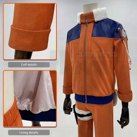 HOLOUN อะนิเมะ Uzumaki คอสเพลย์เครื่องแต่งกายวัยรุ่นเสื้อกางเกงกระเป๋า Cos Convention ของขวัญ Unisex รุ่นผู้ใหญ่