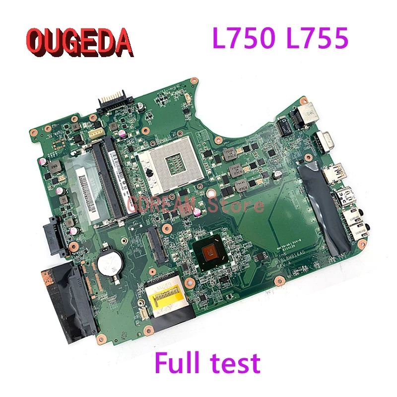 

OUGEDA DA0BLBMB6F0 A000081420 A000080670 A000080800 MAIN BOARD For Toshiba Satellite L750 L755 Laptop Motherboard HM65 DDR3